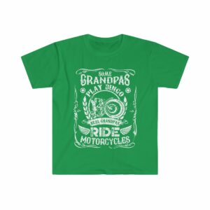 Real Grandpas Ride Motorcycles Unisex Softstyle T-Shirt - .jpg - Shujaa Designs