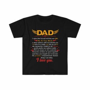 Dad I Love You Unisex Softstyle T-Shirt - .jpg - Shujaa Designs
