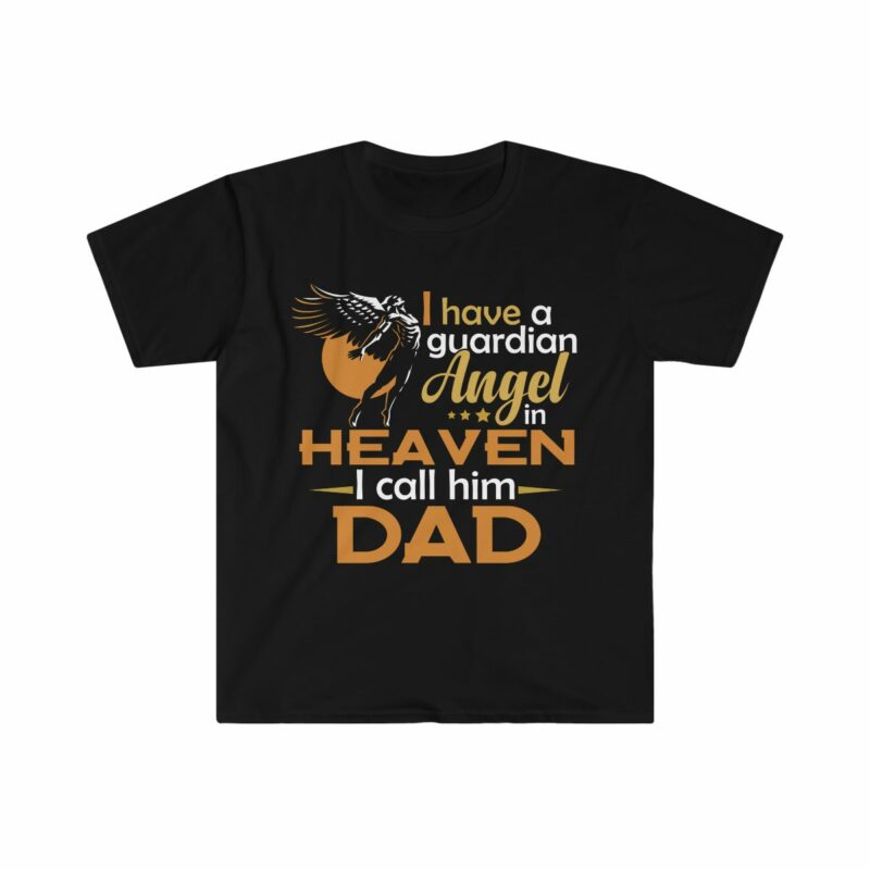 Guardian Angel Dad Unisex Softstyle T-Shirt - .jpg - Shujaa Designs