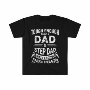 Rock Them Both Dad And Step Dad Unisex Softstyle T-Shirt - .jpg - Shujaa Designs