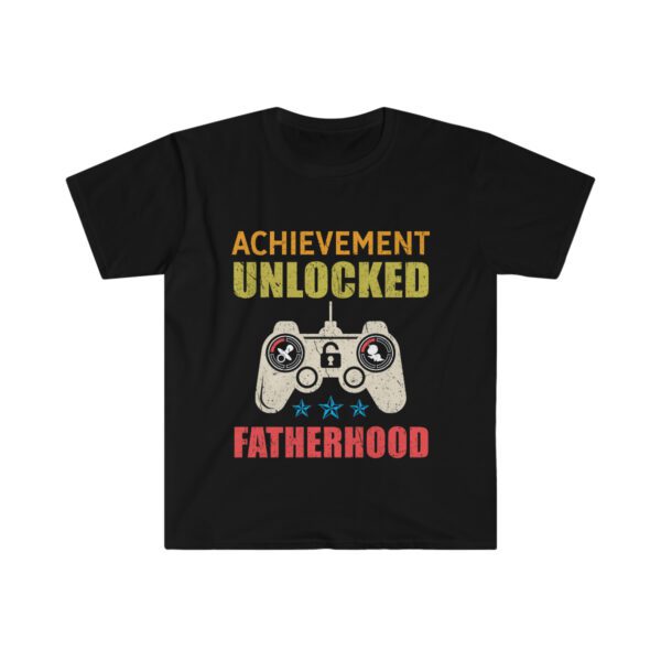 Achievement Unlocked Fatherhood Unisex Softstyle T-Shirt - .jpg - Shujaa Designs