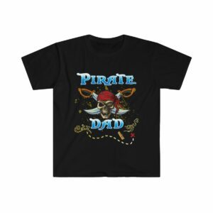 Pirate Dad Cool Design Unisex Softstyle T-Shirt - .jpg - Shujaa Designs