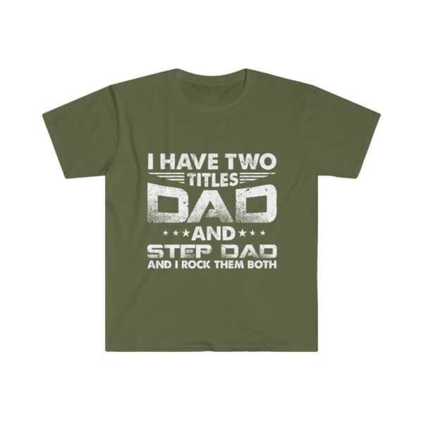 I Rock Them Both Dad And Step Dad Unisex Softstyle T-Shirt - .jpg - Shujaa Designs