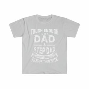Rock Them Both Dad And Step Dad Unisex Softstyle T-Shirt - .jpg - Shujaa Designs