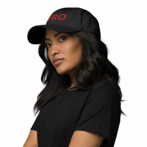 HERO Embroidered Dad hat - classic dad hat black left a d cabf.jpg - Shujaa Designs