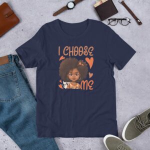 I Choose Me Unisex t-shirt - unisex staple t shirt navy front b .jpg - Shujaa Designs