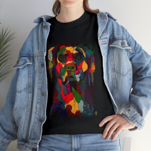 Colorful Hand Drawn Stained Glass Cane Corso Unisex Heavy Cotton Tee - .jpg - Shujaa Designs