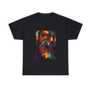 Colorful Hand Drawn Stained Glass Cane Corso Unisex Heavy Cotton Tee - .jpg - Shujaa Designs