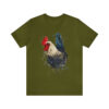 Colorful Hand-Drawn Rooster Unisex Jersey Short Sleeve Tee - .jpg - Shujaa Designs