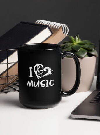 I Love Music Black Glossy Mug - black glossy mug black oz handle on right b ca d e .jpg - Shujaa Designs