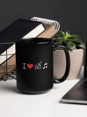 I Love House Music Black Glossy Mug - black glossy mug black oz handle on right b cc aa .jpg - Shujaa Designs
