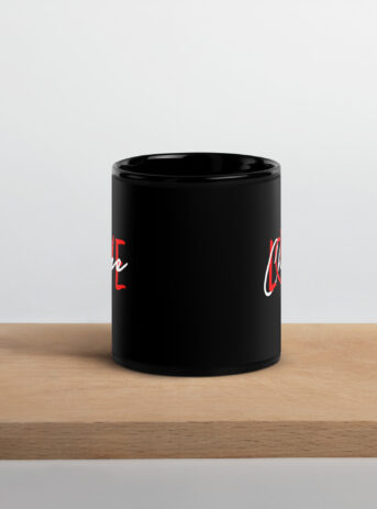Choose Love Black Glossy Mug - black glossy mug black oz front b dff .jpg - Shujaa Designs