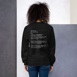 True Size Of Africa (Deluxe Edition) Unisex Sweatshirt - unisex crew neck sweatshirt black back bef d bae .jpg - Shujaa Designs